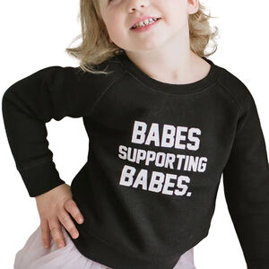Brunette the label -little babes 12-18 months "babes supporting babes" sweater